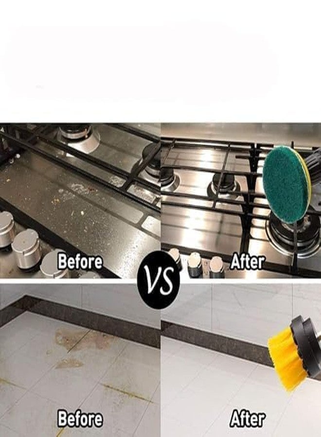 VOLDOT 8 Pcs Power Drill Scrubber Brush Set | Scrubber Brush Pads for Tile | Multipurpose Drill Brushes for Cleaning of Bathroom Surfaces, Kitchen, Pool, Flooring and Car - Image 5